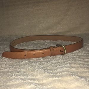 Lands End brown belt with gold buckle